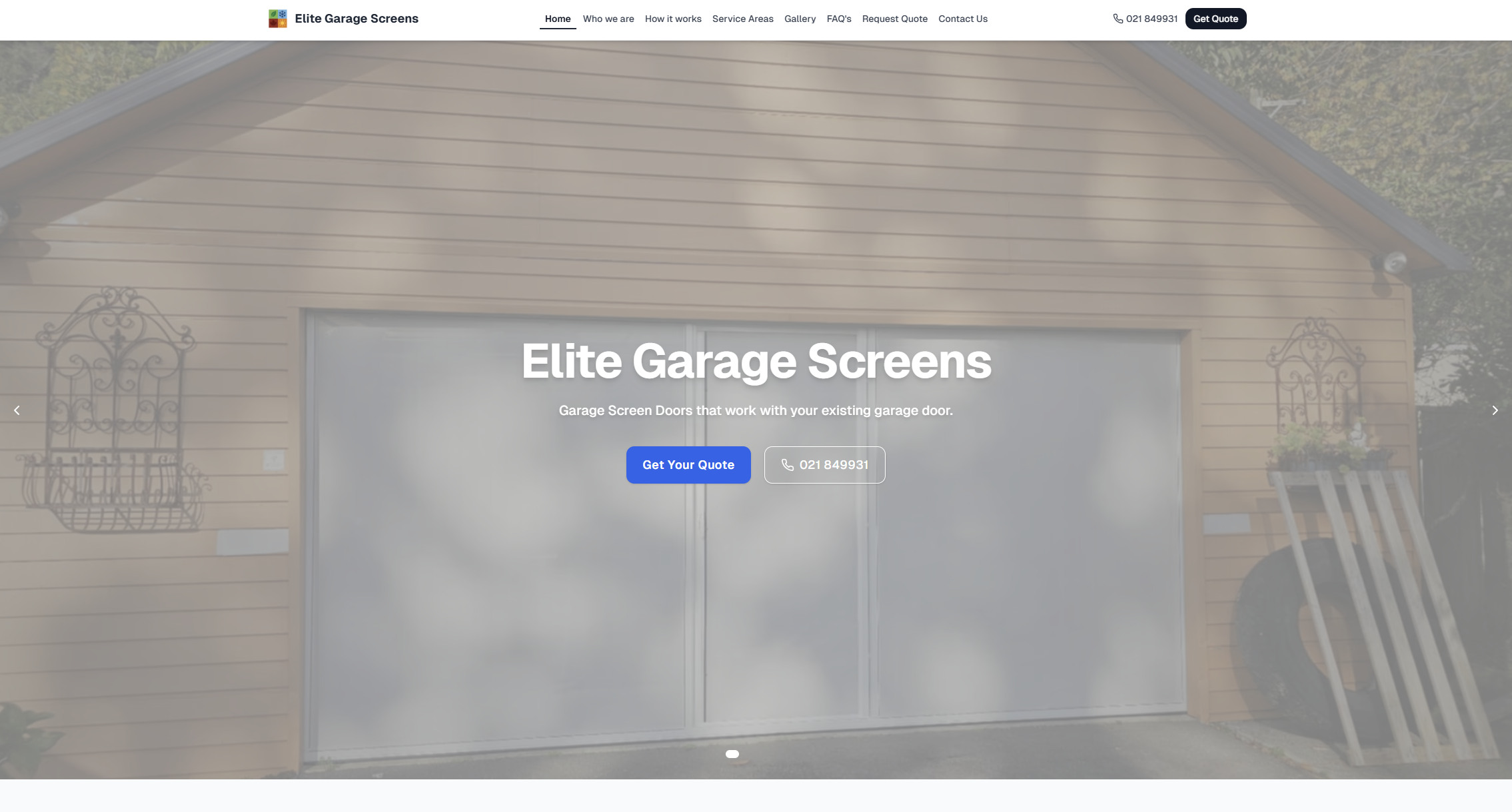 Elite Garage Screens Email System
